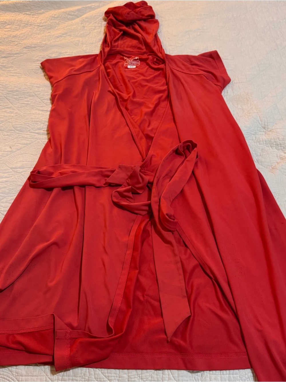 Merrell bright coral Hooded Swim Coverup Wrap up 50+